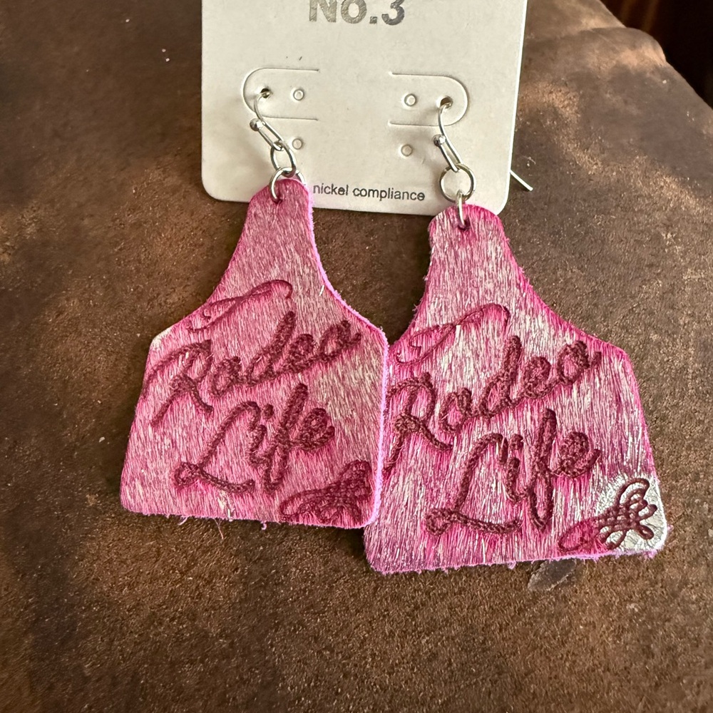Pink Rodeo Life Earrings